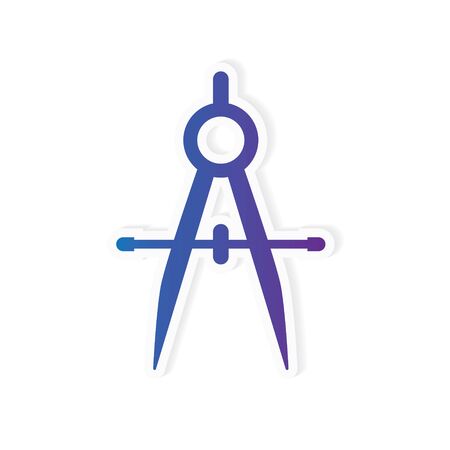 drawing compass icon- vector illustrationのイラスト素材