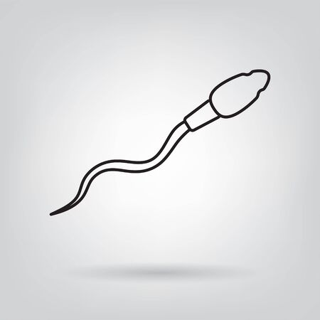 sperm male reproductive cell icon- vector illustrationのイラスト素材