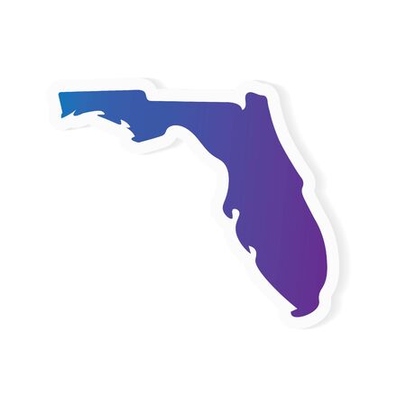 gradient Florida map- vector illustrationのイラスト素材