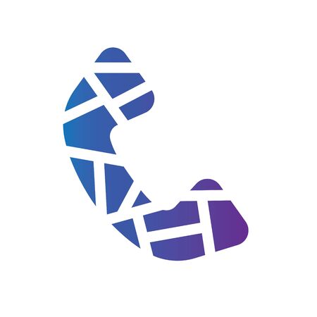 geometric phone icon- vector illustrationのイラスト素材