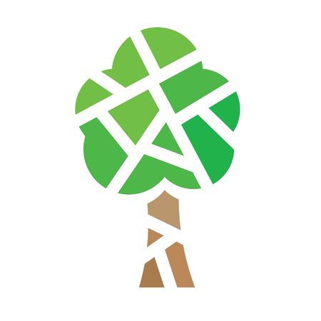 geometric tree icon- vector illustrationのイラスト素材