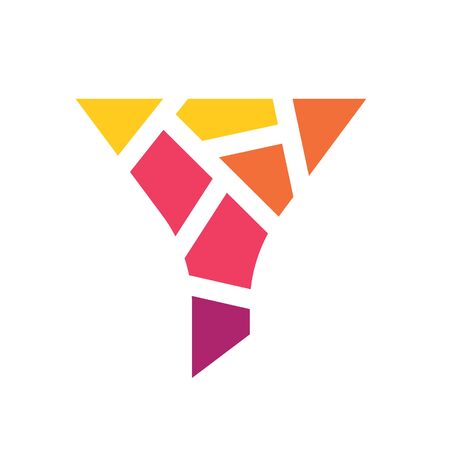 fcolorful geometric funnel icon- vector illustrationのイラスト素材