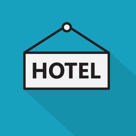 hotel signboard icon- vector illustrationのイラスト素材