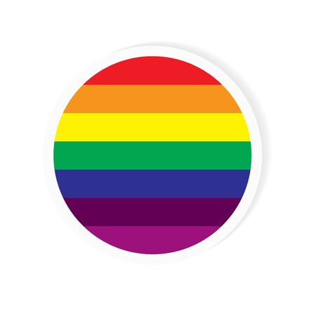 circle rainbow sticker- vector illustrationのイラスト素材