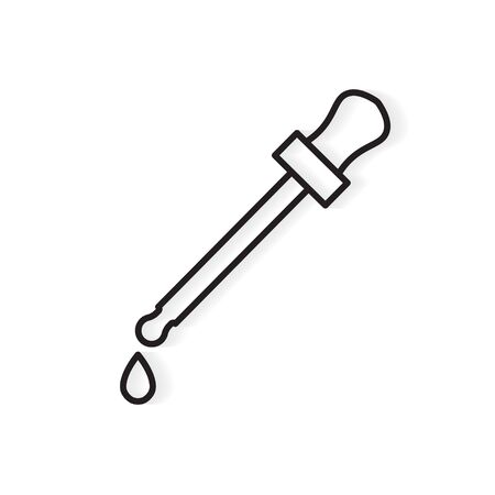 black pipette icon- vector illustrationのイラスト素材