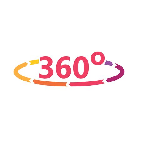 colorful angle 360 degrees icon- vector illustrationのイラスト素材