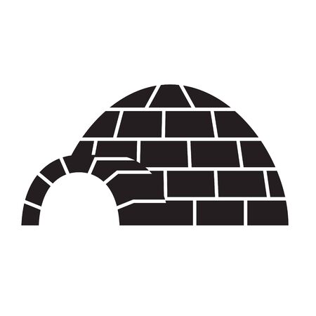 igloo ice house icon- vector illustration