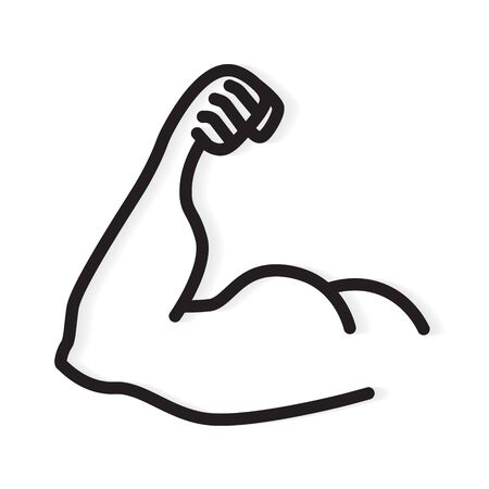 biceps, arm, muscle icon- vector illustrationのイラスト素材