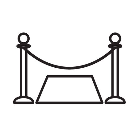 red carpet event icon- vector illustrationのイラスト素材