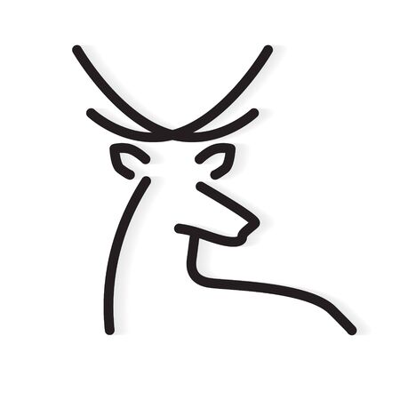 deer with antlers icon- vector illustrationのイラスト素材
