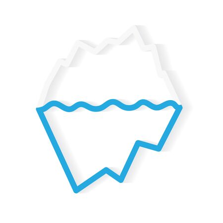 floating iceberg icon- vector illustrationのイラスト素材