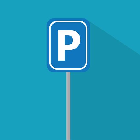 parking road sign icon- vector illustrationのイラスト素材