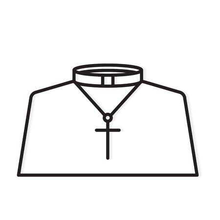 catholic priest dress icon- vector illustrationのイラスト素材