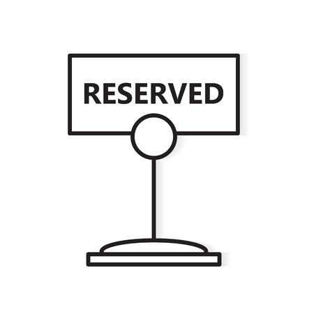plate with the inscription reserved- vector illustrationのイラスト素材
