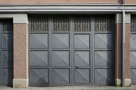 modern metal garage door