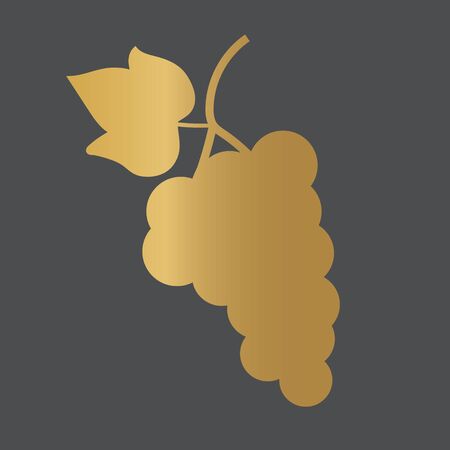 golden wine grapes icon - vector illustrationのイラスト素材