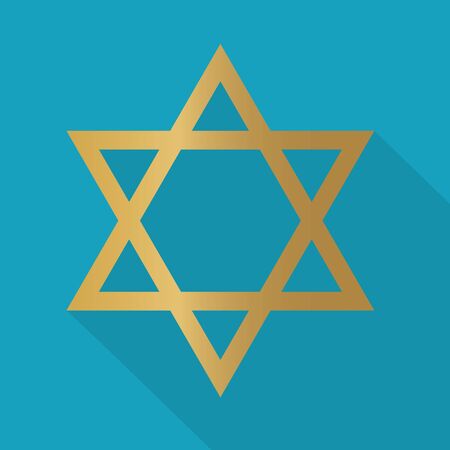 golden star of David icon- vector illustrationのイラスト素材