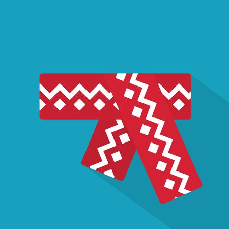 warm winter scarf icon- vector illustrationのイラスト素材