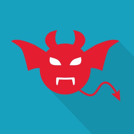 red devil icon- vector illustrationのイラスト素材