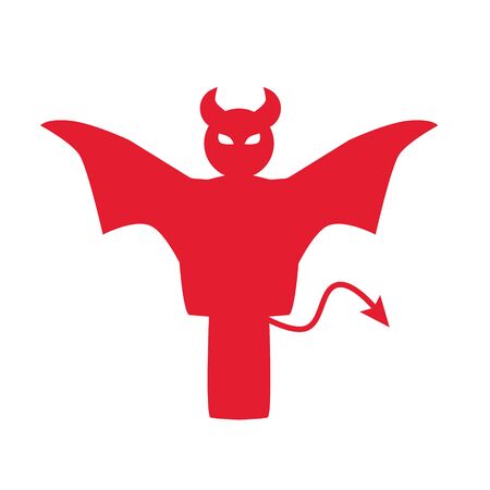 red devil icon- vector illustrationのイラスト素材
