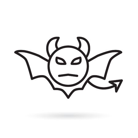 black devil icon- vector illustrationのイラスト素材
