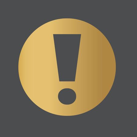 golden exclamation mark- vector illustrationのイラスト素材