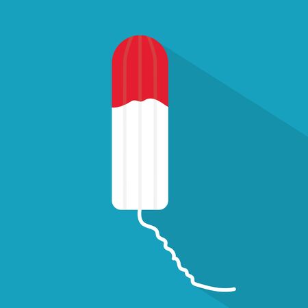 hygiene tampon soaked in blood icon- vector illustrationのイラスト素材