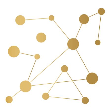 golden dots and lines texture- vector illustrationのイラスト素材