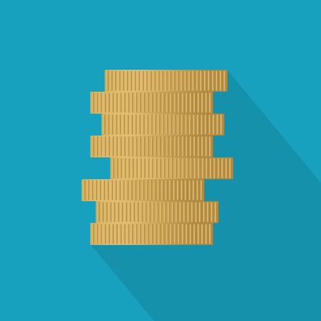 stack of golden coins- vector illustrationのイラスト素材