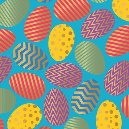 colorful easter egg pattern- vector illustration- vector illustrationのイラスト素材
