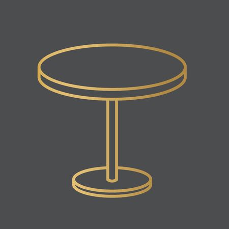 golden round table icon- vector illustrationのイラスト素材