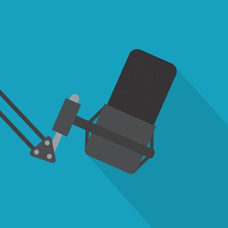 microphone icon, podcast concept- vector illustrationのイラスト素材