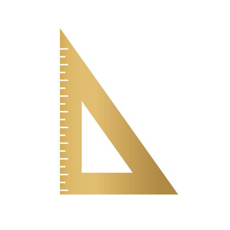 golden setsquare icon- vector illustrationのイラスト素材