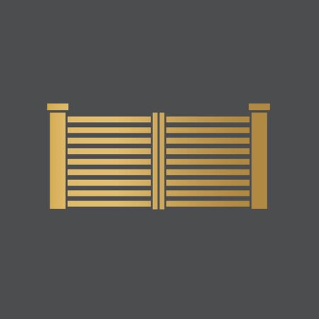 golden modern gate- vector illustrationのイラスト素材