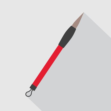 japanese writing brush -vector illustrationのイラスト素材