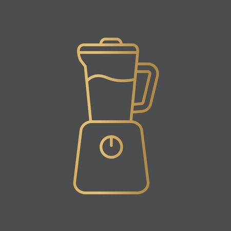 golden electric kitchen blender icon- vector illustrationのイラスト素材