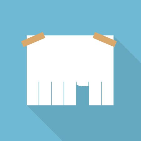 paper street advertisement with tear off stripes- vector illustrationのイラスト素材