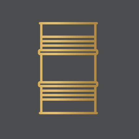 golden metal barrel icon- vector illustrationのイラスト素材