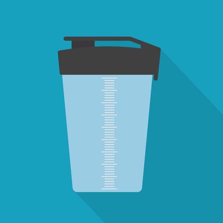 protein shaker bottle- vector illustrationのイラスト素材