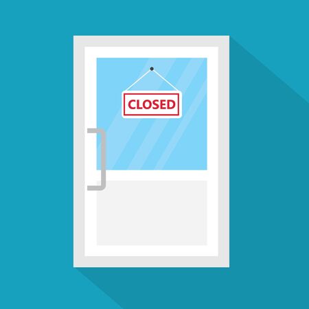 closed store door icon- vector illustrationのイラスト素材