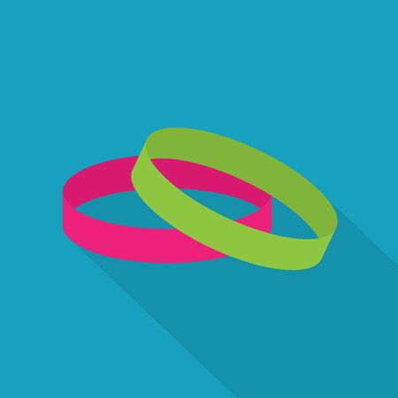 colorful rubber wristbands-vector illustrationのイラスト素材