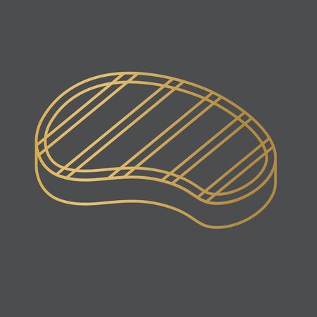 grilled meat steak icon - vector illustrationのイラスト素材