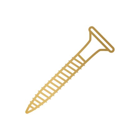 golden screw icon- vector illustrationのイラスト素材