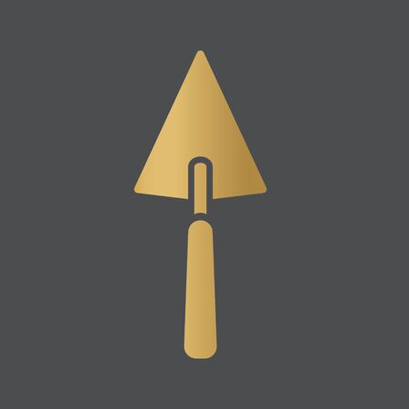 golden trowel building icon- vector illustrationのイラスト素材