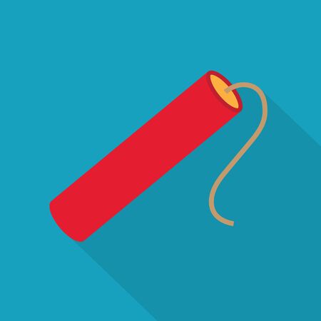 dynamite stick with fuse icon- vector illustrationのイラスト素材