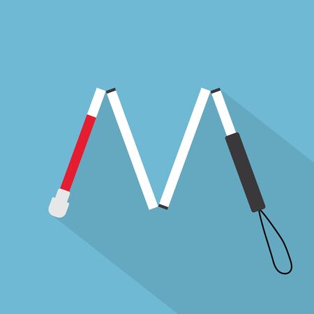 folded blind stick icon- vector illustrationのイラスト素材