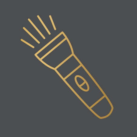 golden flashlight icon- vector illustrationのイラスト素材