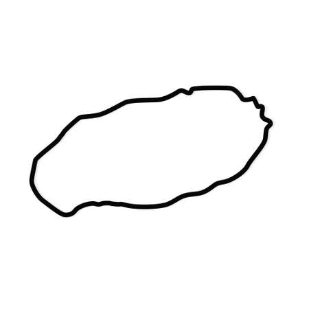 abstract outline of Jeju island in South Korea - vector illustrationのイラスト素材