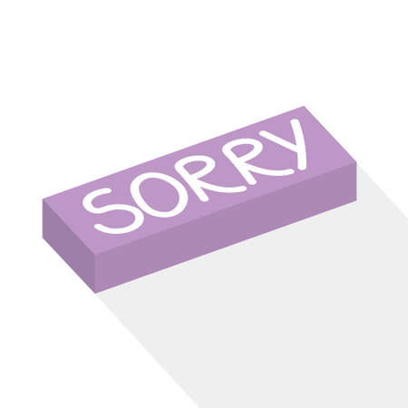sorry word concept - vector illustrationのイラスト素材