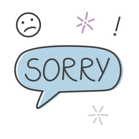 sorry word concept - vector illustrationのイラスト素材